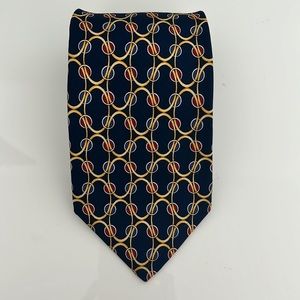 Brooks Brothers Tie Blue with Yellow and Red Design